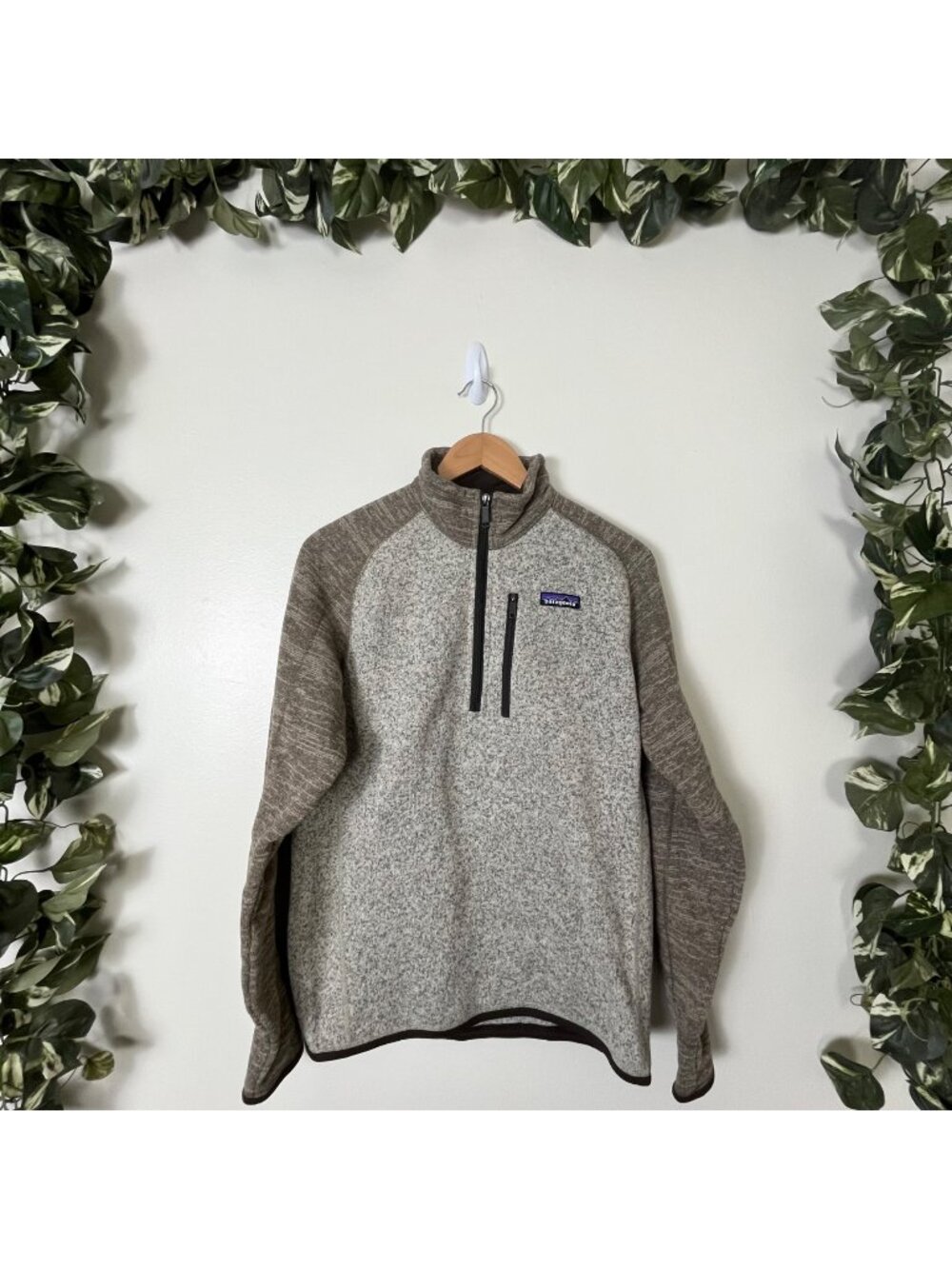 Patagonia Athletic The Better Sweater 1/4 Zip Pullover Jacket Grey Men’s Size S